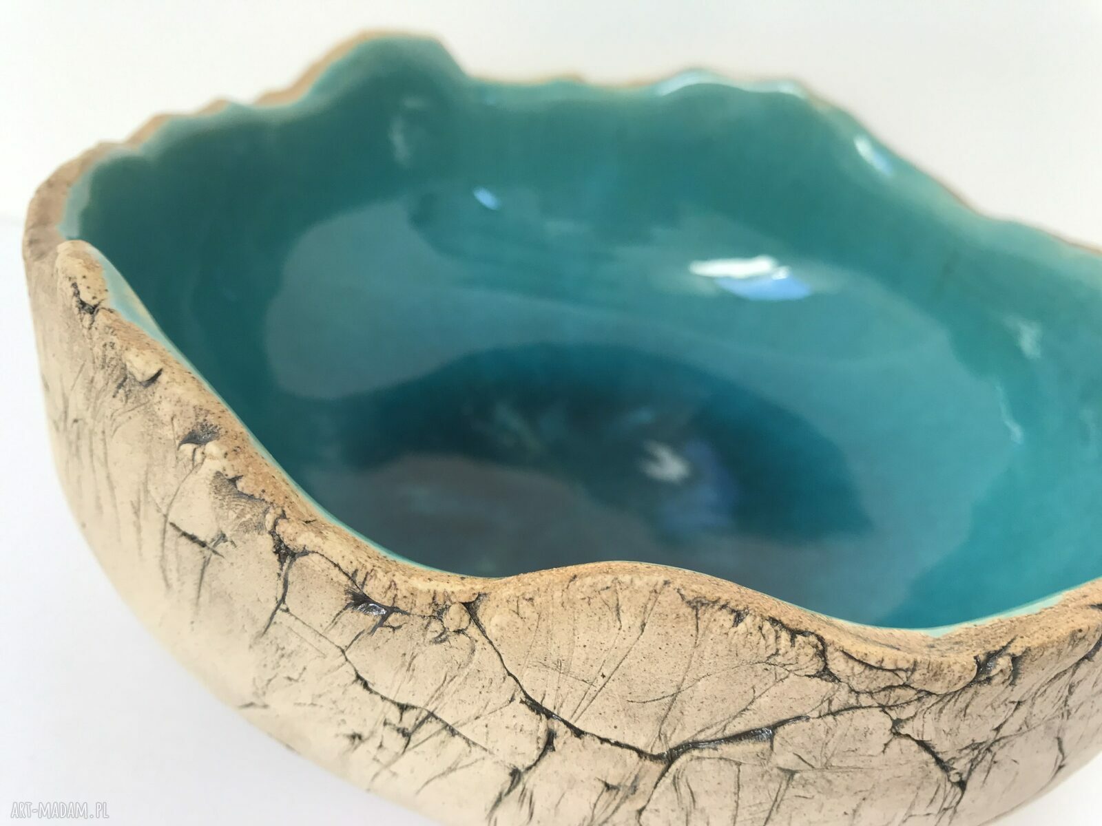 Turkusowa skała - ozdobna miska ceramiczna