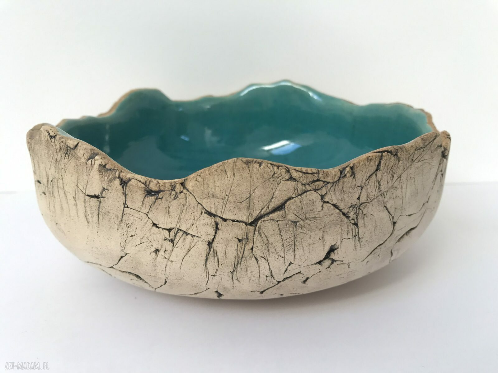 Turkusowa skała - ozdobna miska ceramiczna