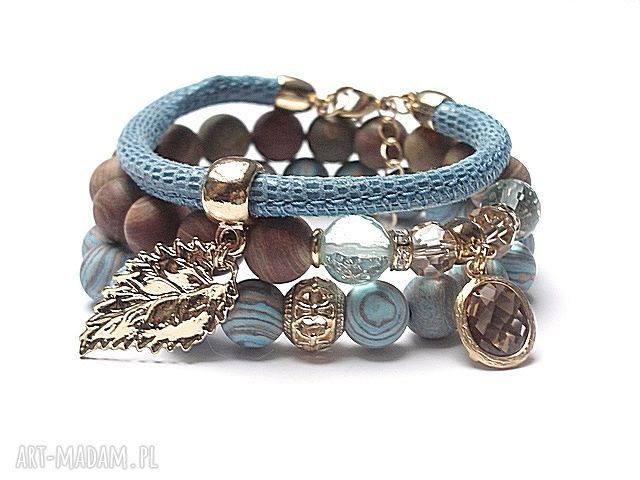 Cocoa denim 2015 turkusy jaspisy kwarc skóra rzemień projekt