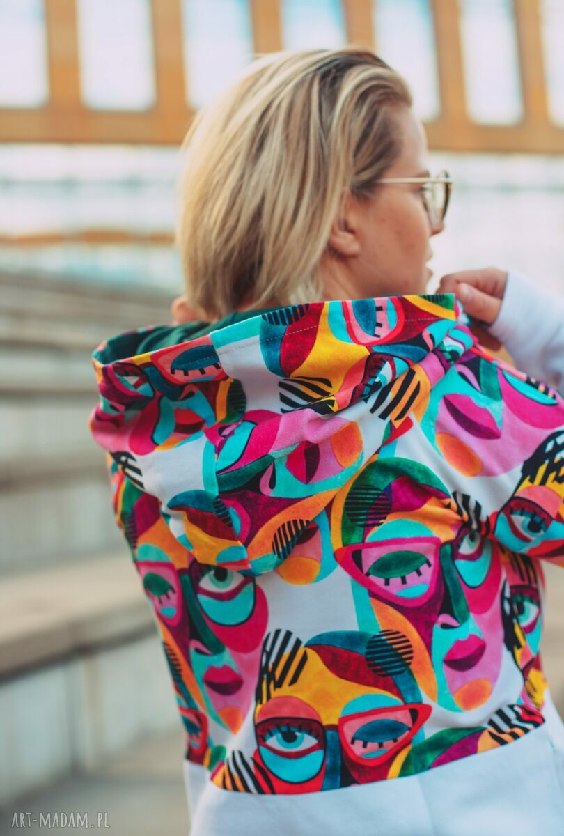TWARZE bluza oversize, patchwork zakładana przez głowę xs
