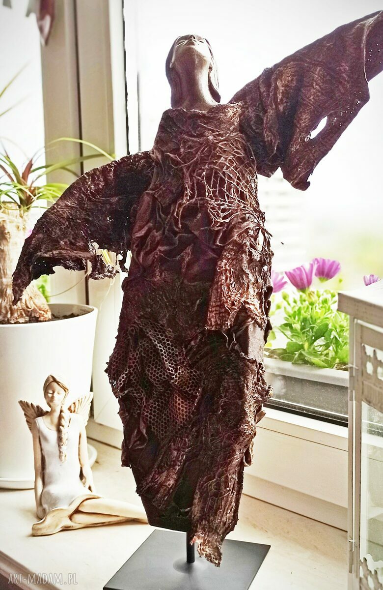 Twój Anioł - unikatowa figura anioła opiekuna handmade (ok. 48 cm)