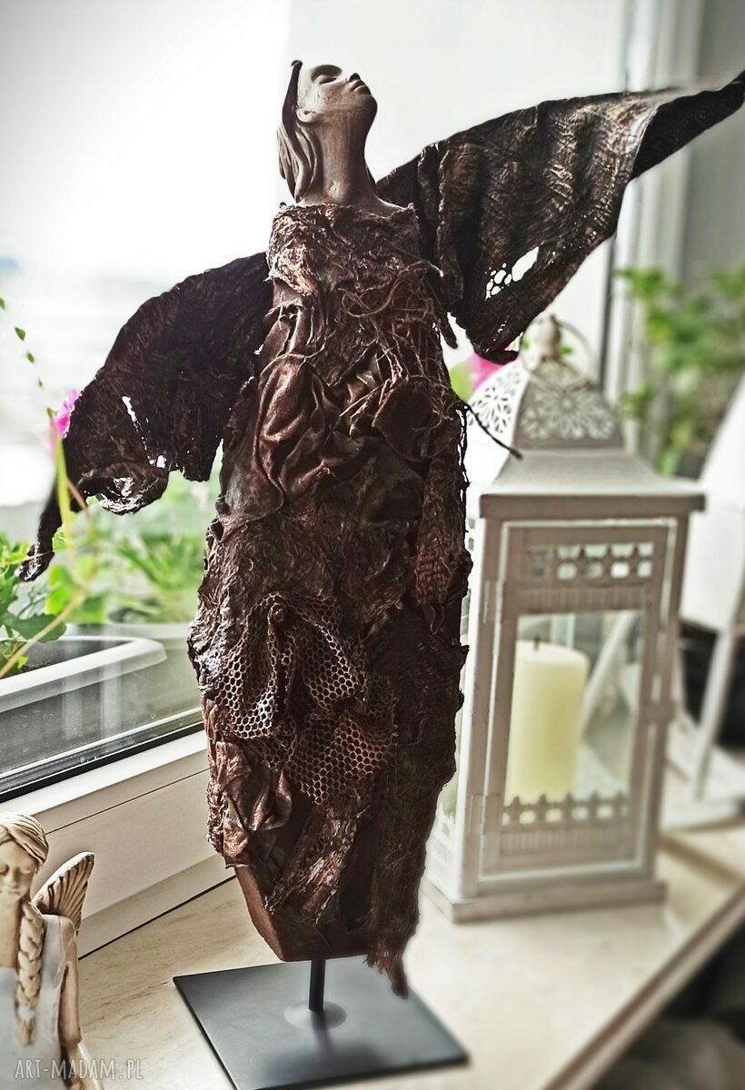 Twój Anioł - unikatowa figura anioła opiekuna handmade (ok. 48 cm)