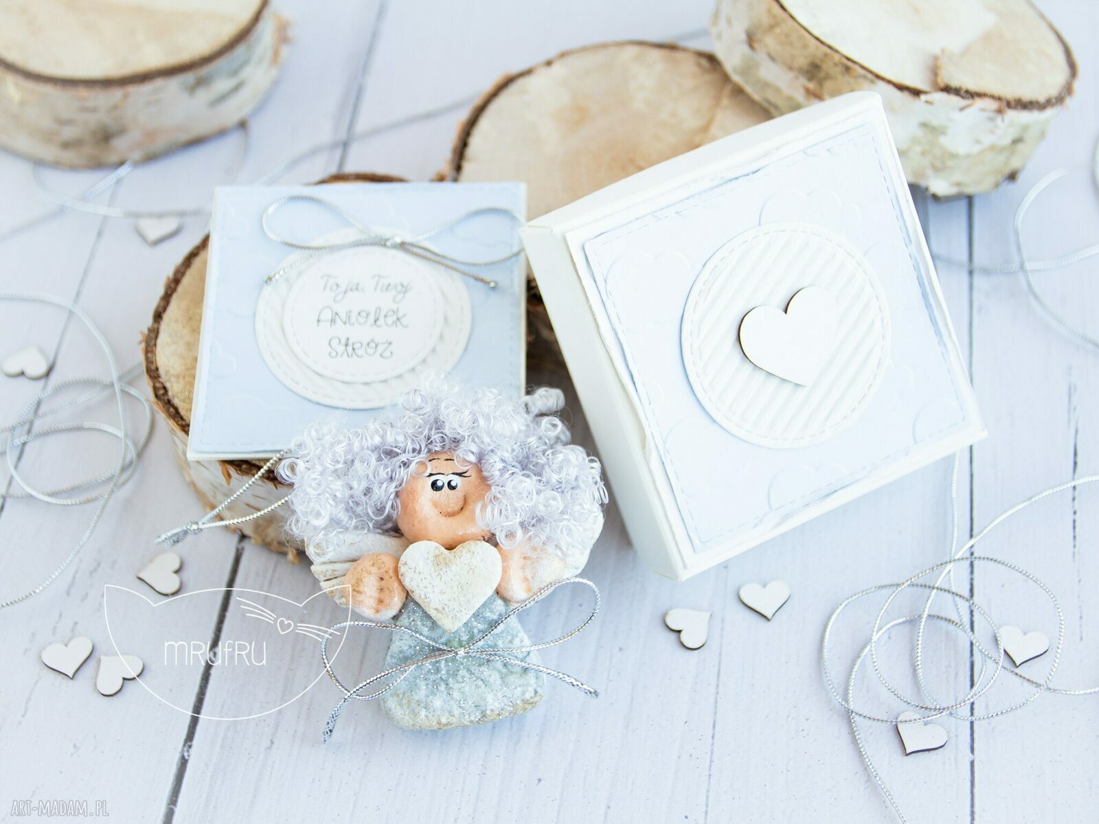Twój aniołek stróż zestaw błękitny dla niej roczek pamiątka