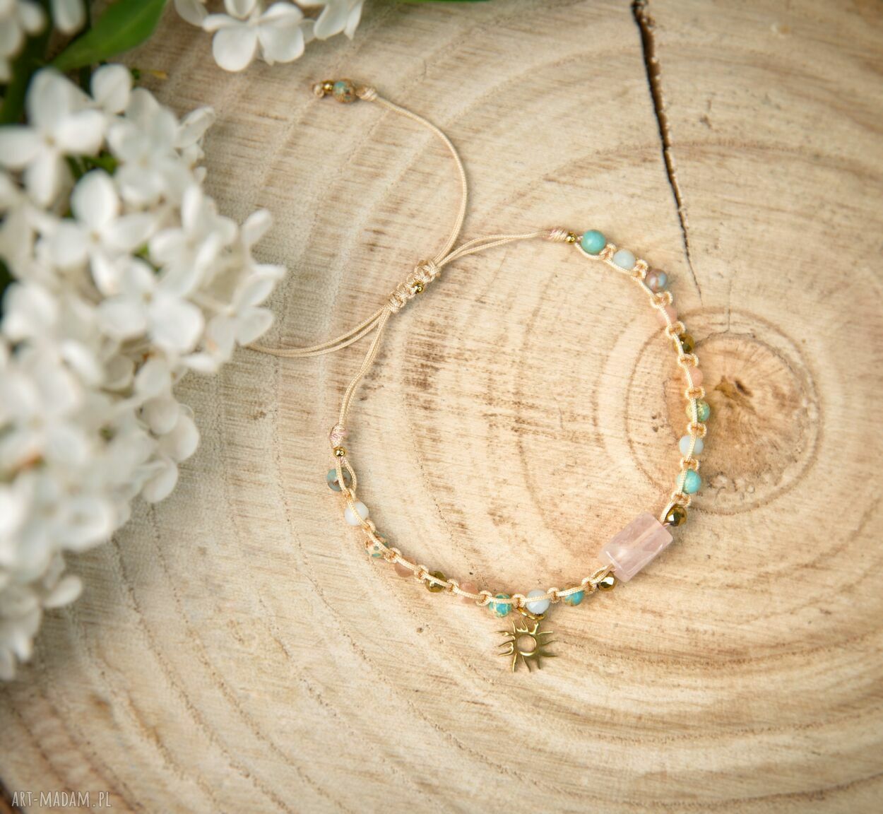 Twój Talizman Optymizmu z Kwarcem Różowym - bransoletka handmade