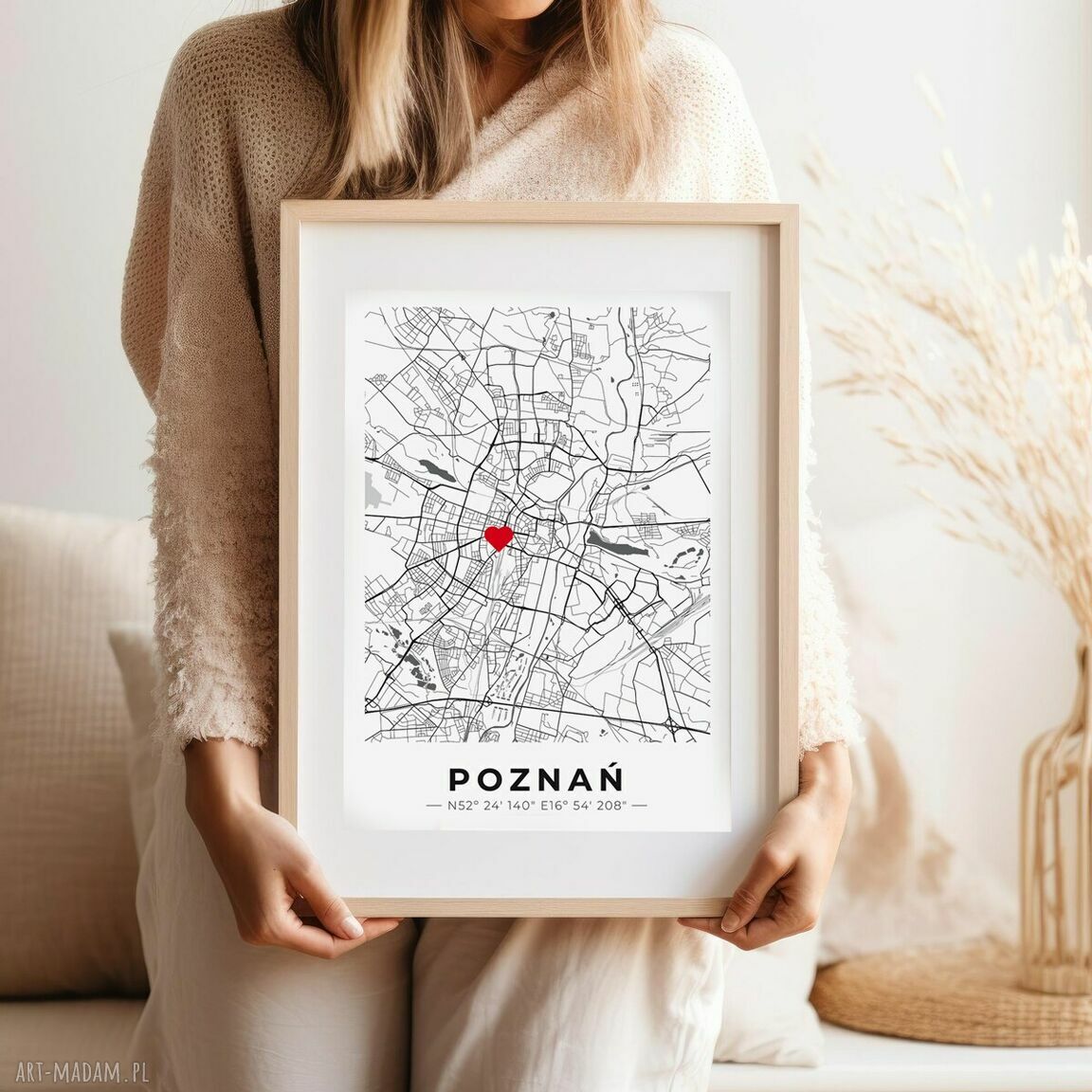 Twoja mapa, Twoje miejsce - personalizowany plakat z mapą, format A4