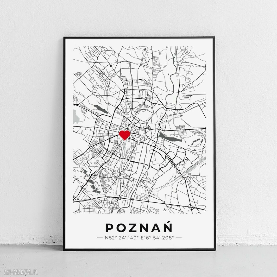 Plakat personalizowany "Twoja mapa - Twoje miejsce" w formacie 61x91 cm