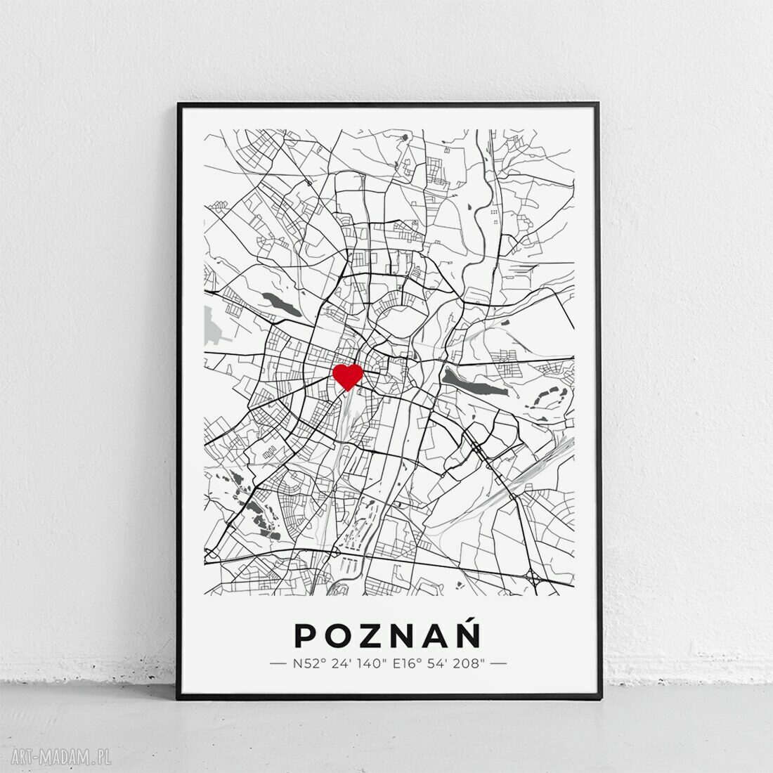 Twoja mapa i Twoje miejsce - personalizowany plakat Hogstudio 40x50 cm