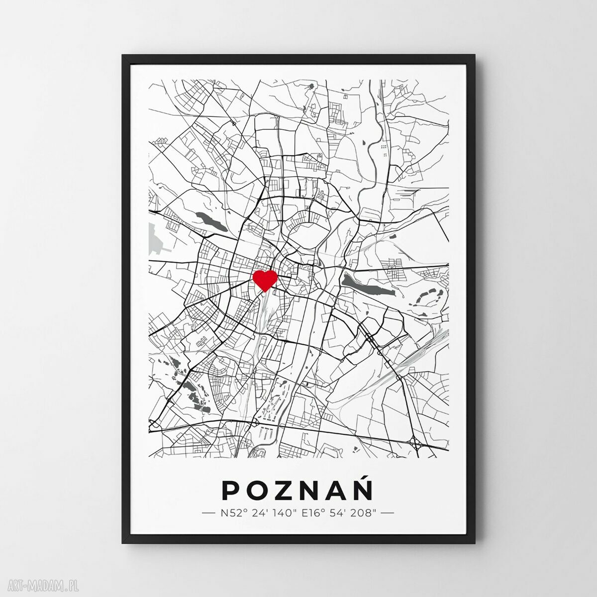 Plakat personalizowany "Twoja mapa - Twoje miejsce" w formacie 61x91 cm