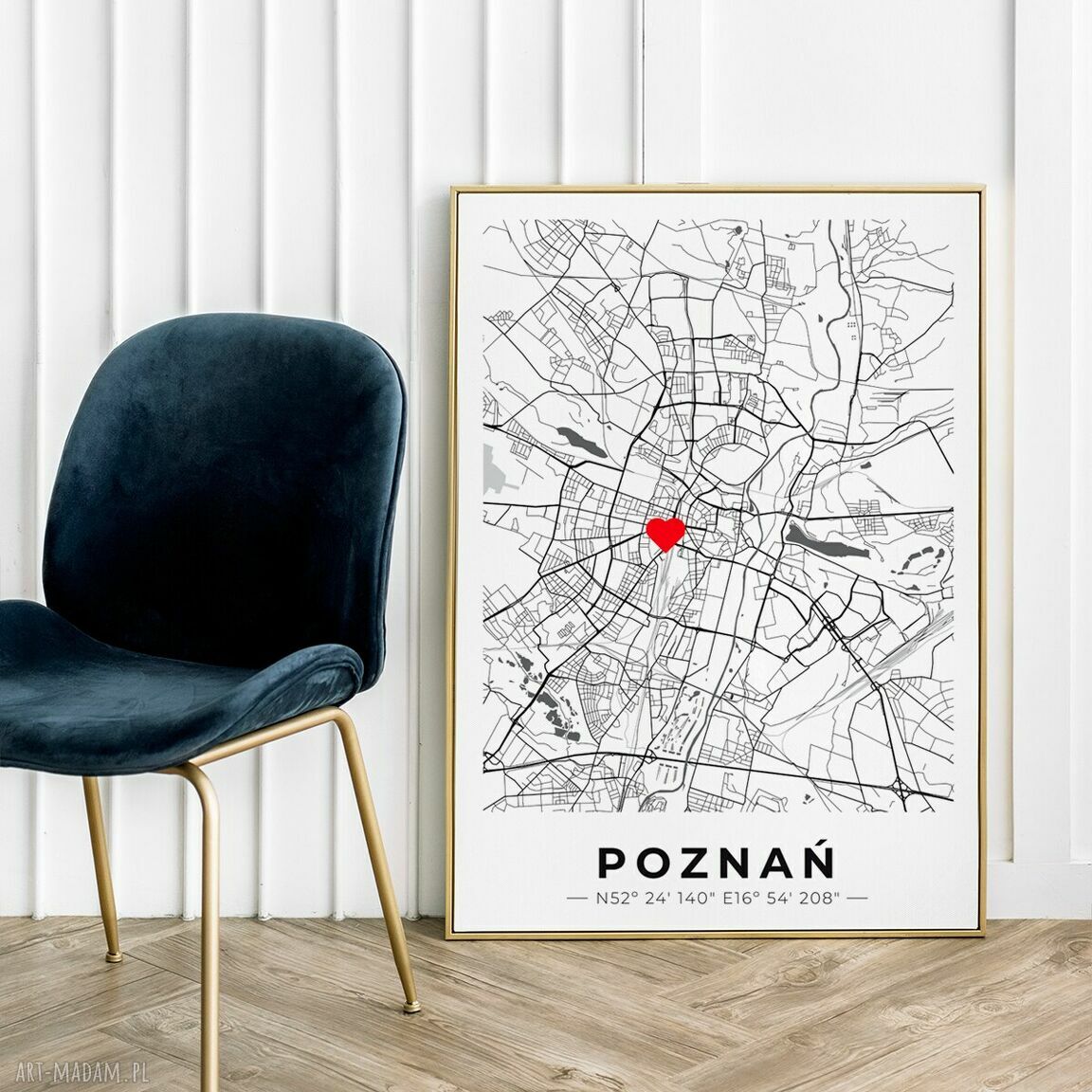 Plakat personalizowany "Twoja mapa - Twoje miejsce" w formacie 61x91 cm