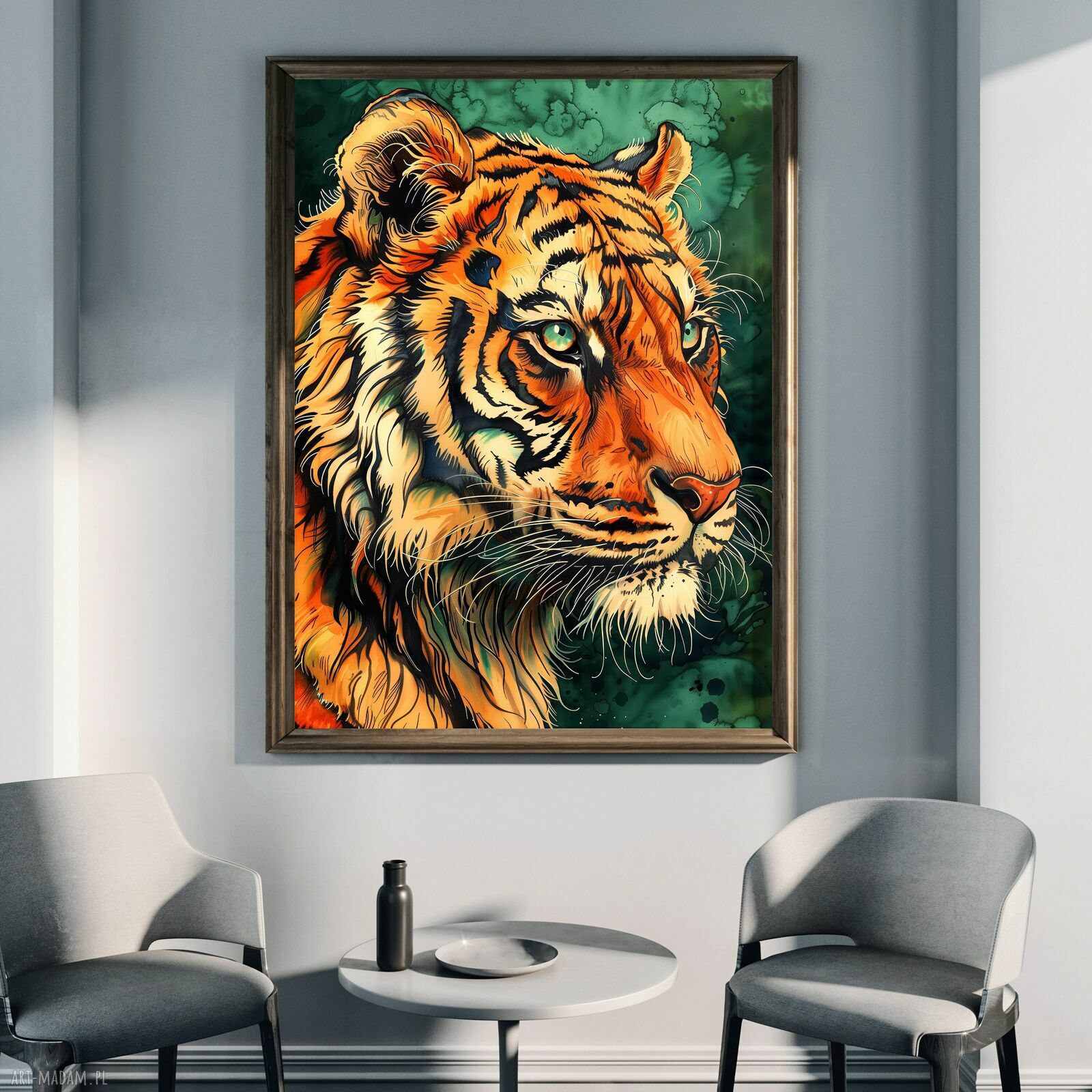 Tygrys - artystyczny plakat na ścianę w formacie A3