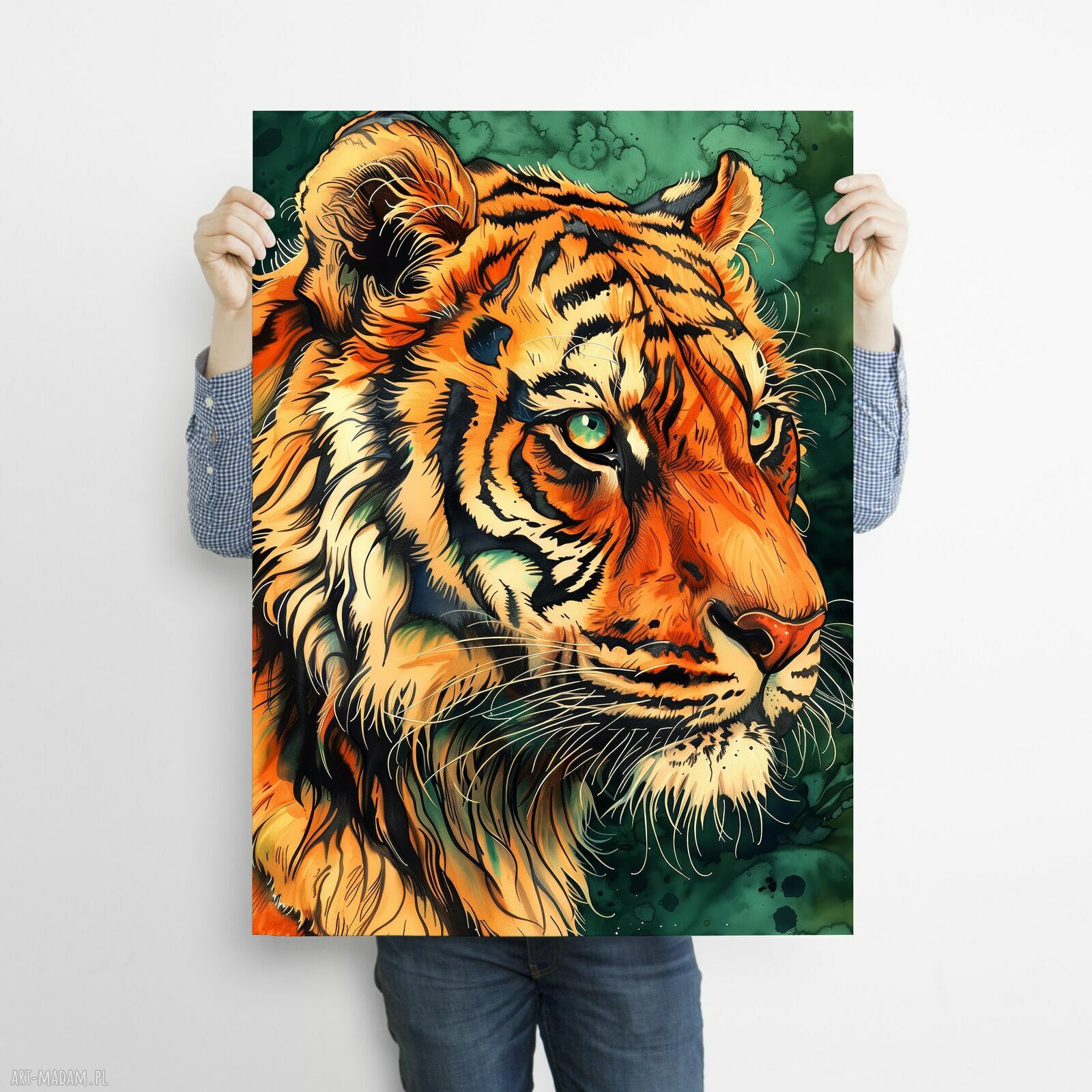 Tygrys - artystyczny plakat na ścianę w formacie A3