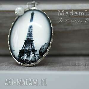 ♥ je t aime paris ♥ posrebrzany łańcuszek