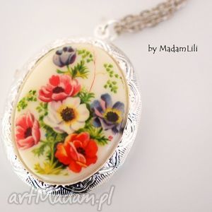 ♥ ogród marzen ii´♥ duży medalion z łańcuszkiem madamlili