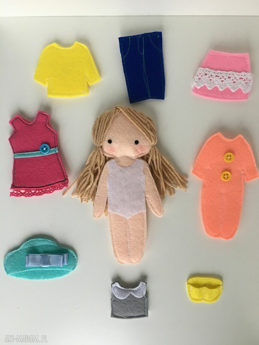 Ubieranka lalka ubrankami przebierania laleczka ubieranie