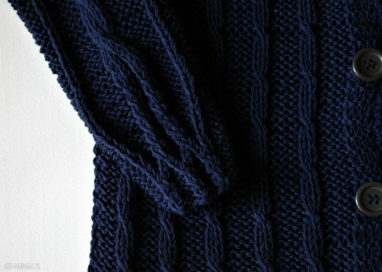 swetry: granatowy kardigan zamówienie Hand Made