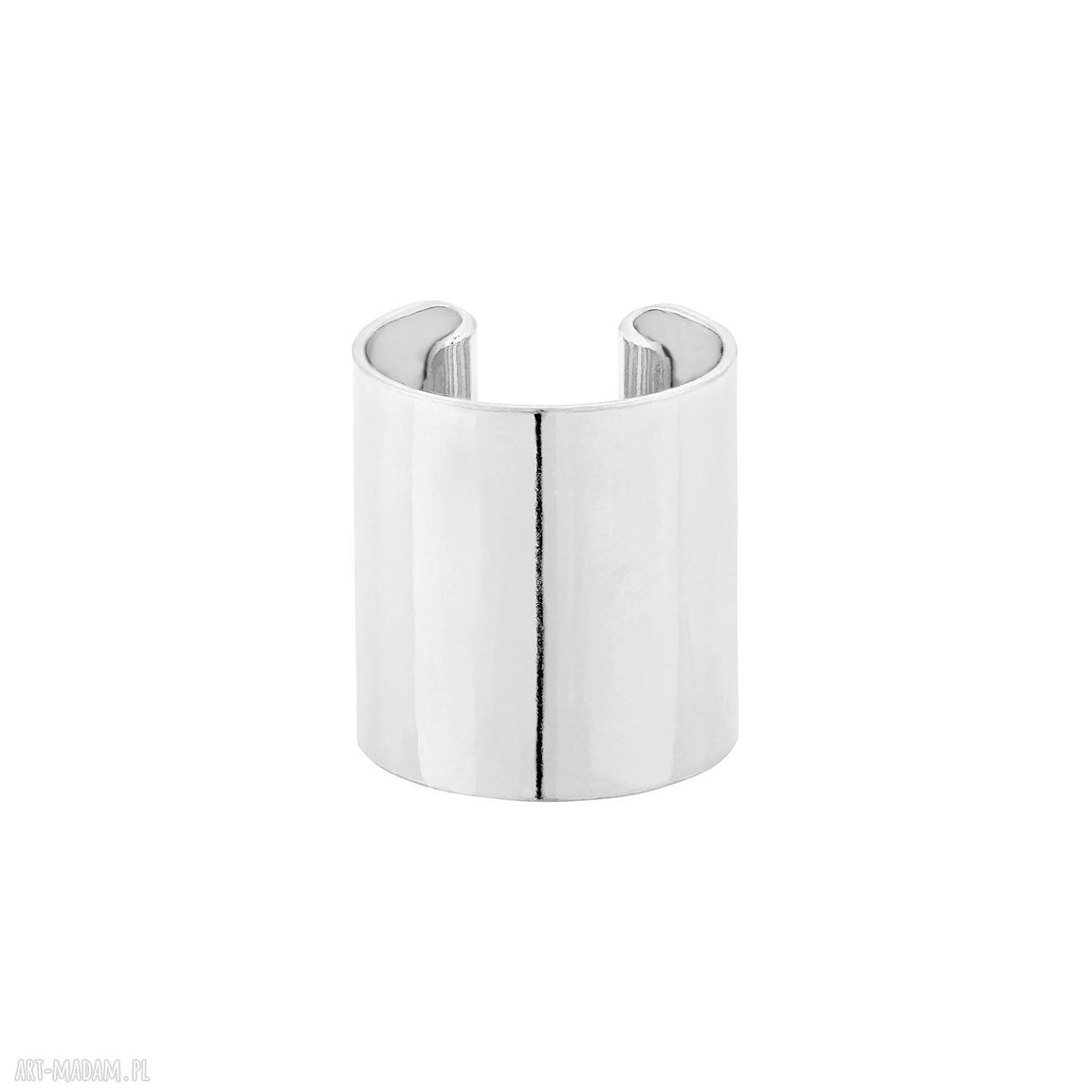 Srebrna gruba nausznica na ucho - biżuteria Sotho - efektowny ear cuff