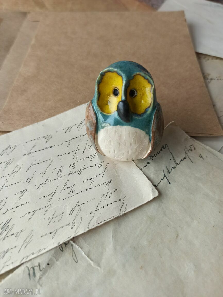 Uchwyt do szuflady Sowa - ceramiczny uchwyt handmade
