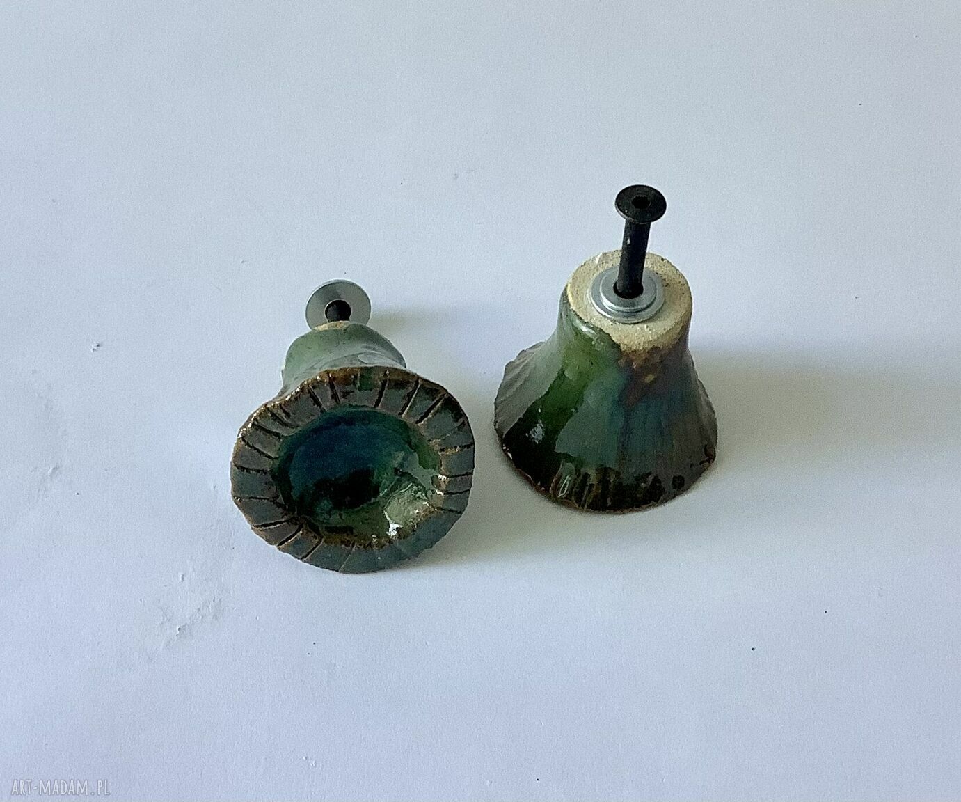 Ceramiczne gałki meblowe „Kielichy kwiatowe” - zestaw 2 szt.
