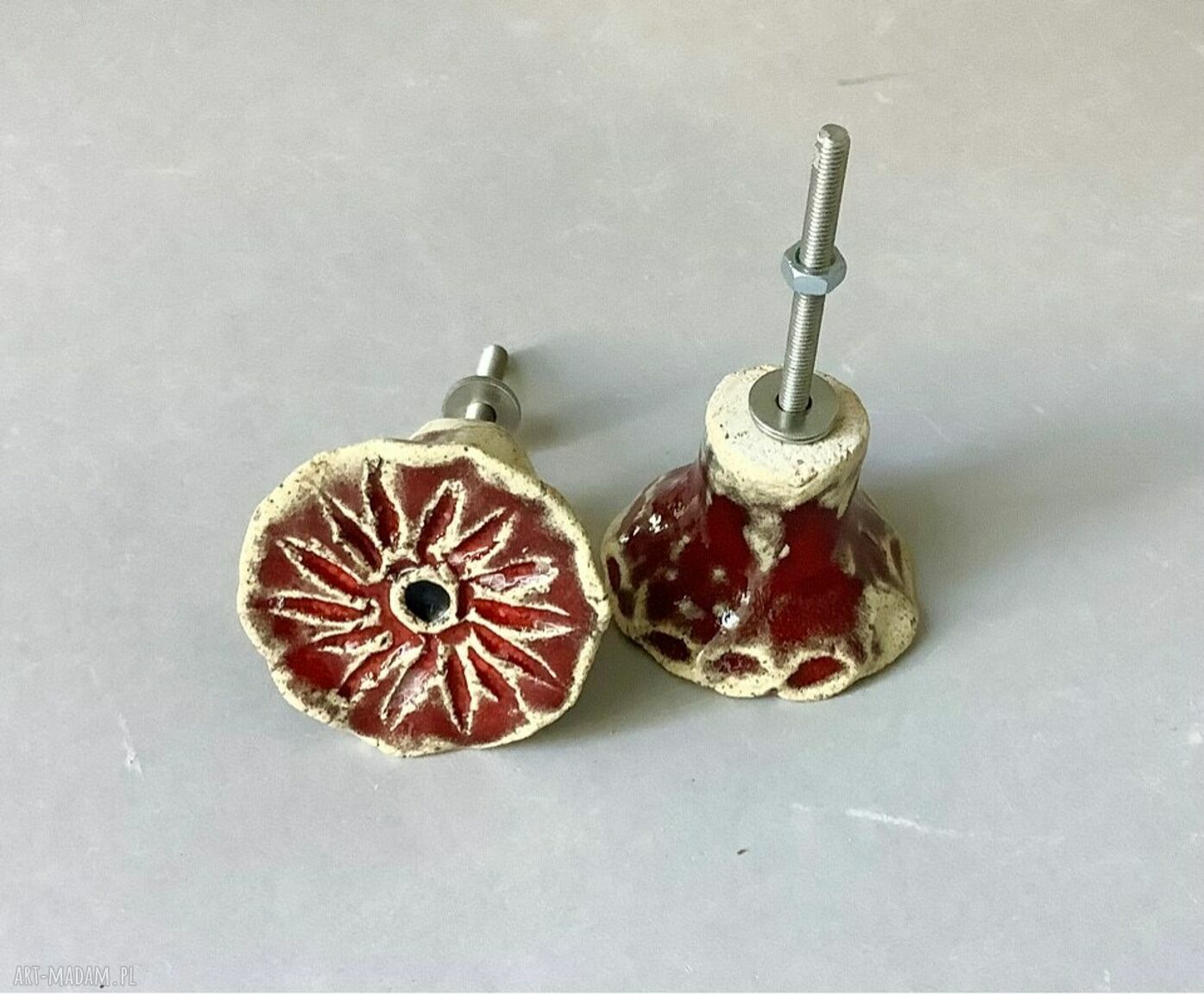 Gałki meblowe ceramiczne „Maki”
