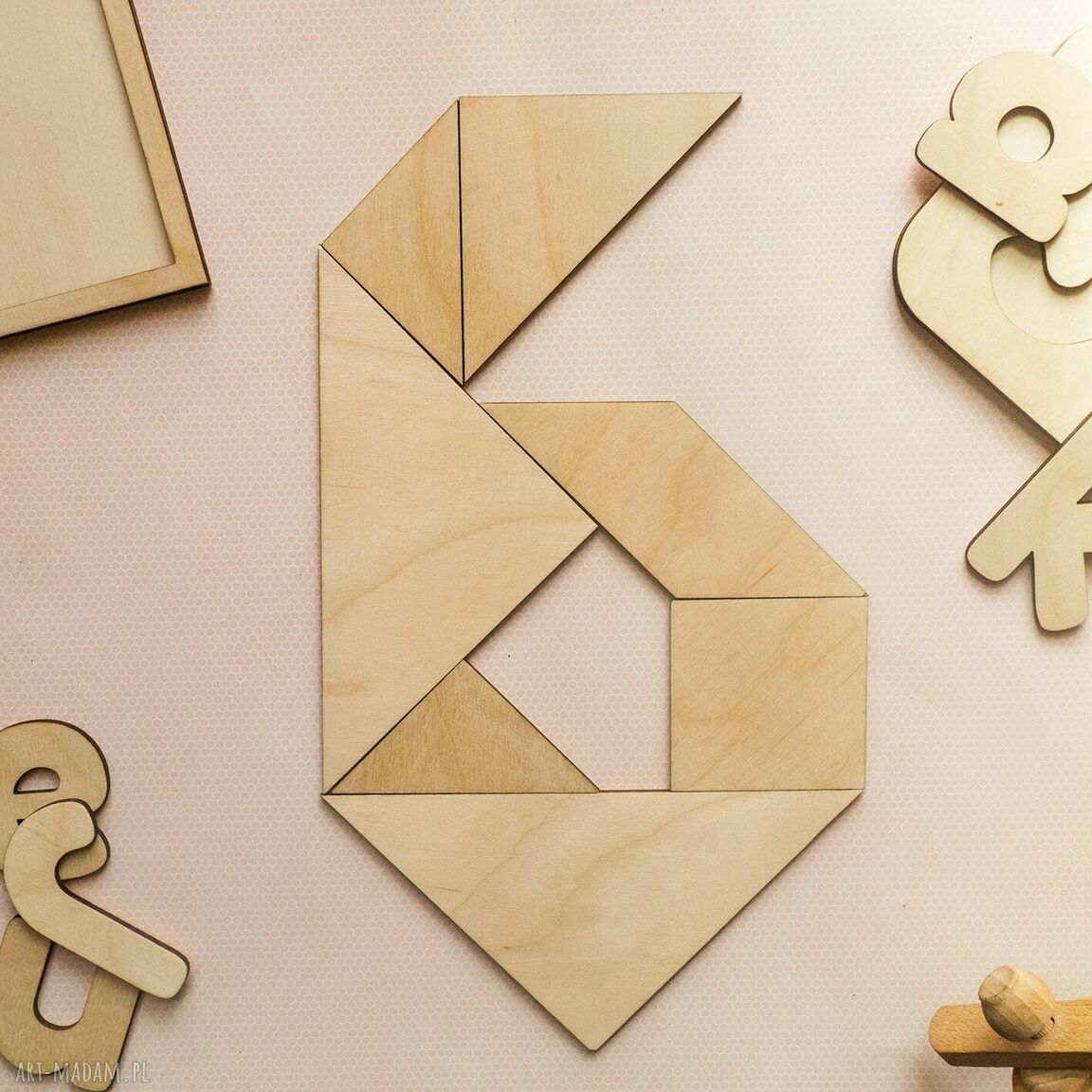 Układanka Puzzle Tangram Drewniany Biala Konwalia 8281