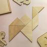 brązowe zabawki tangram układanka, puzzle,