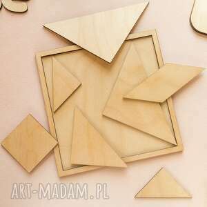 układanka puzzle tangram drewniany