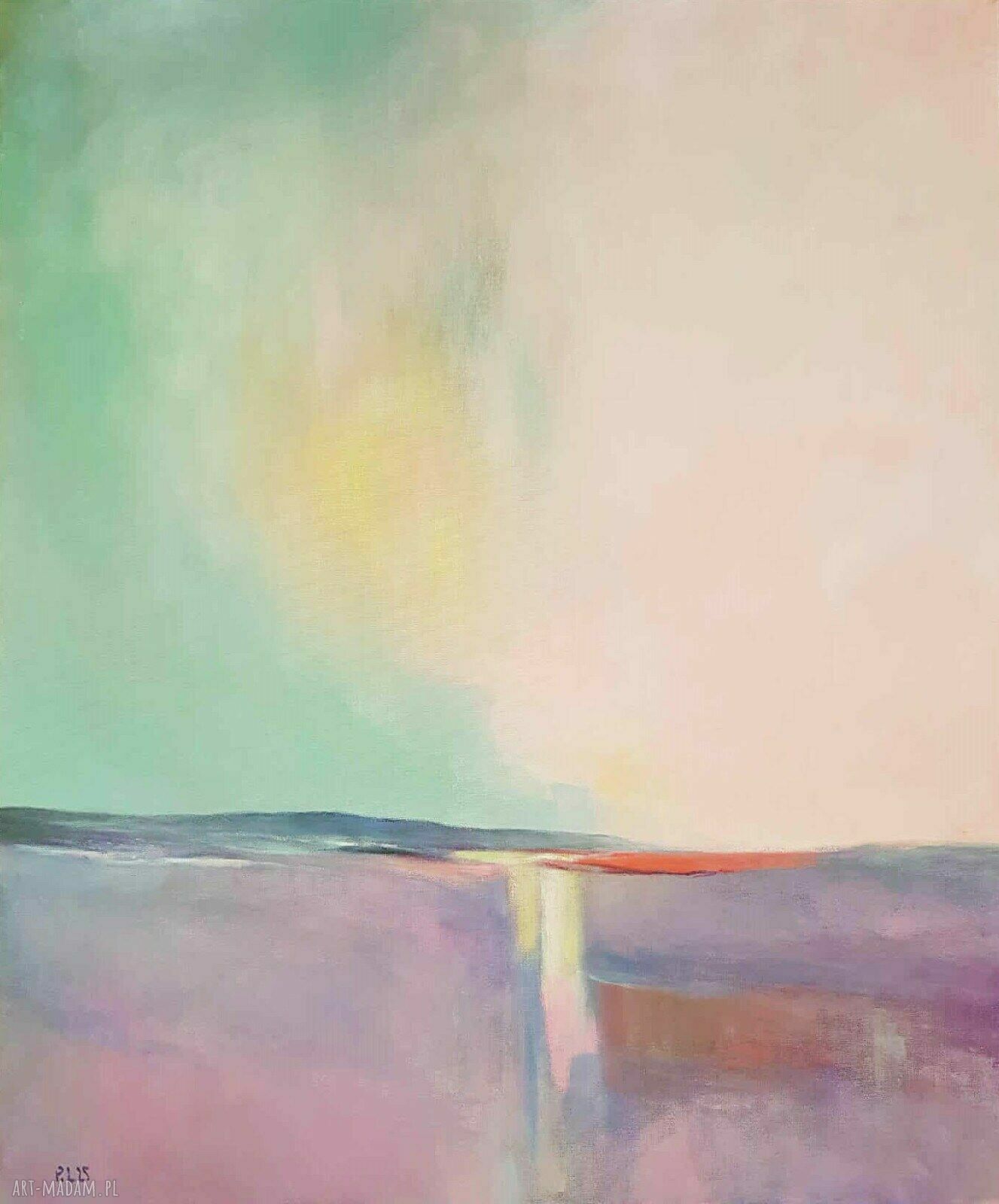 Ukojenie - pastelowy obraz akrylowy na płótnie 60x50 cm