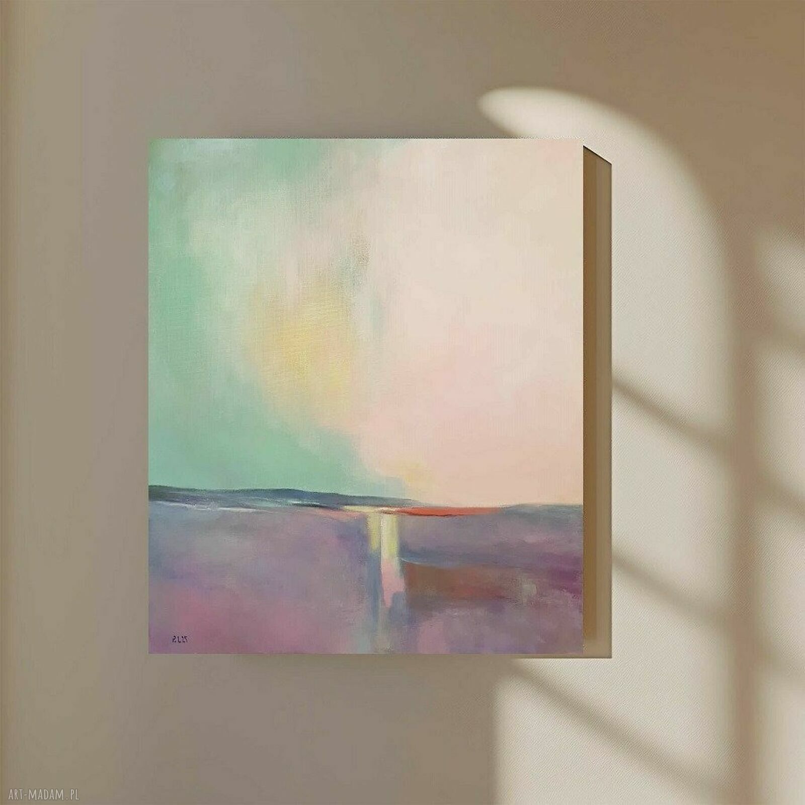 Ukojenie - pastelowy obraz akrylowy na płótnie 60x50 cm