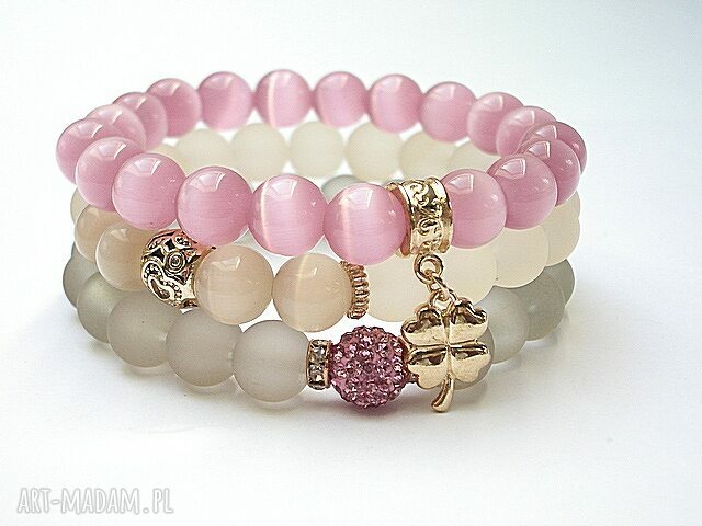 Pink grey and nude 2014 set szkło uleksyt swarovski projekt