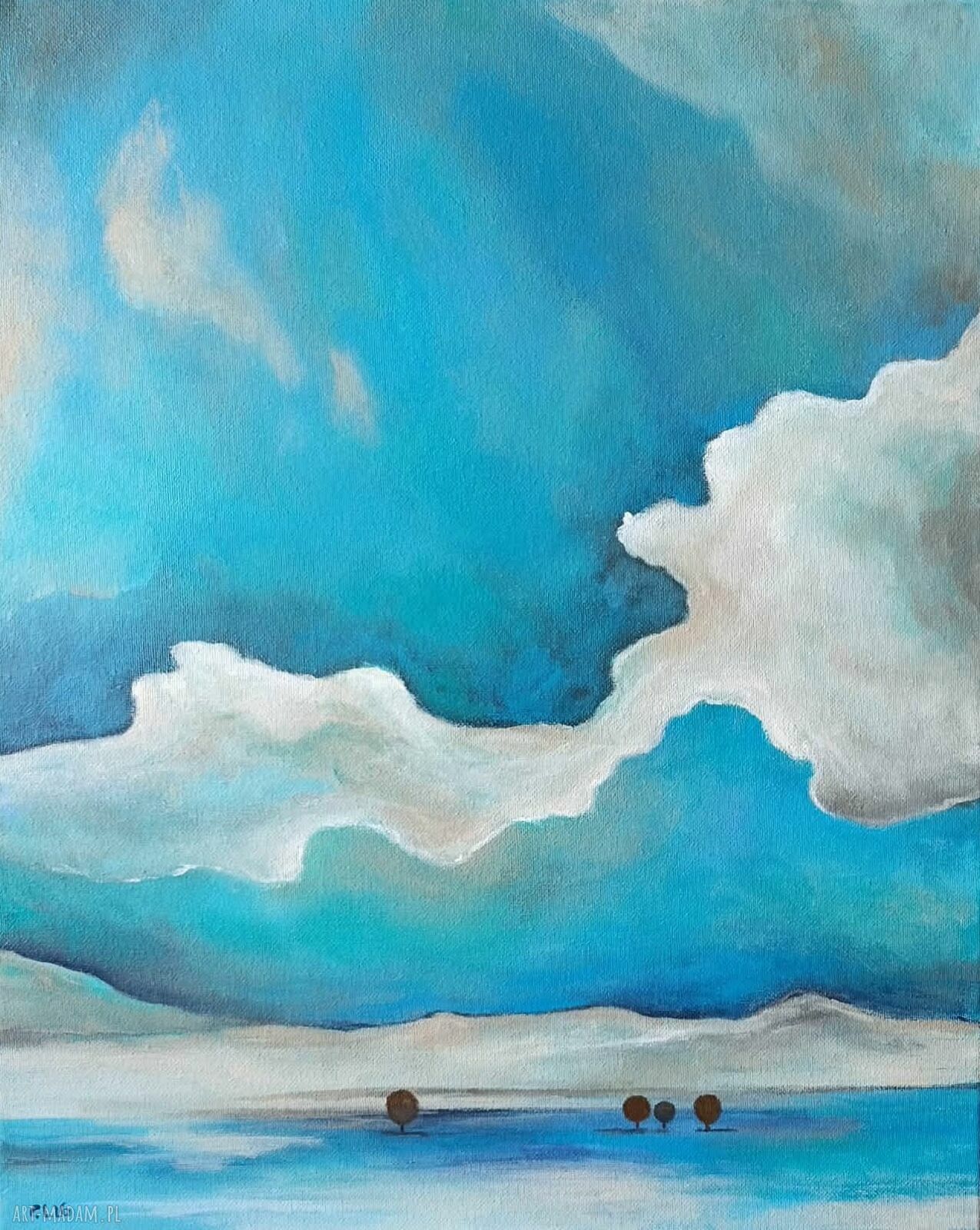 Ulotne myśli - obraz akrylowy 50x40 cm na płótnie, gotowy do powieszenia
