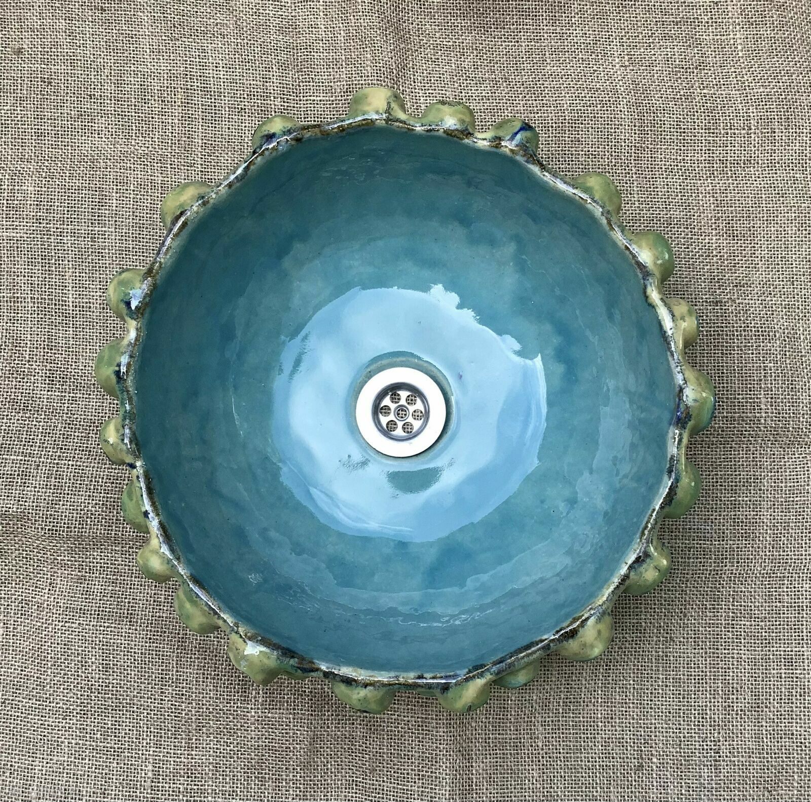 Umywalka ceramiczna Koralowiec - nablatowa, rękodzieło Ceramystiq studio