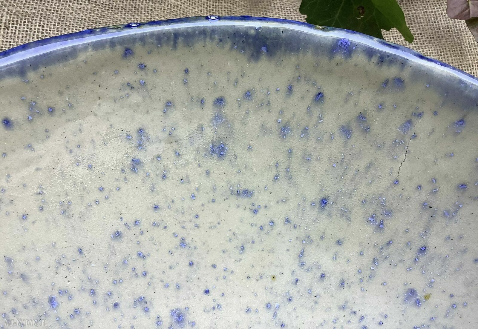 Umywalka ceramiczna nablatowa w kropeczki - unikat do Twojej łazienki