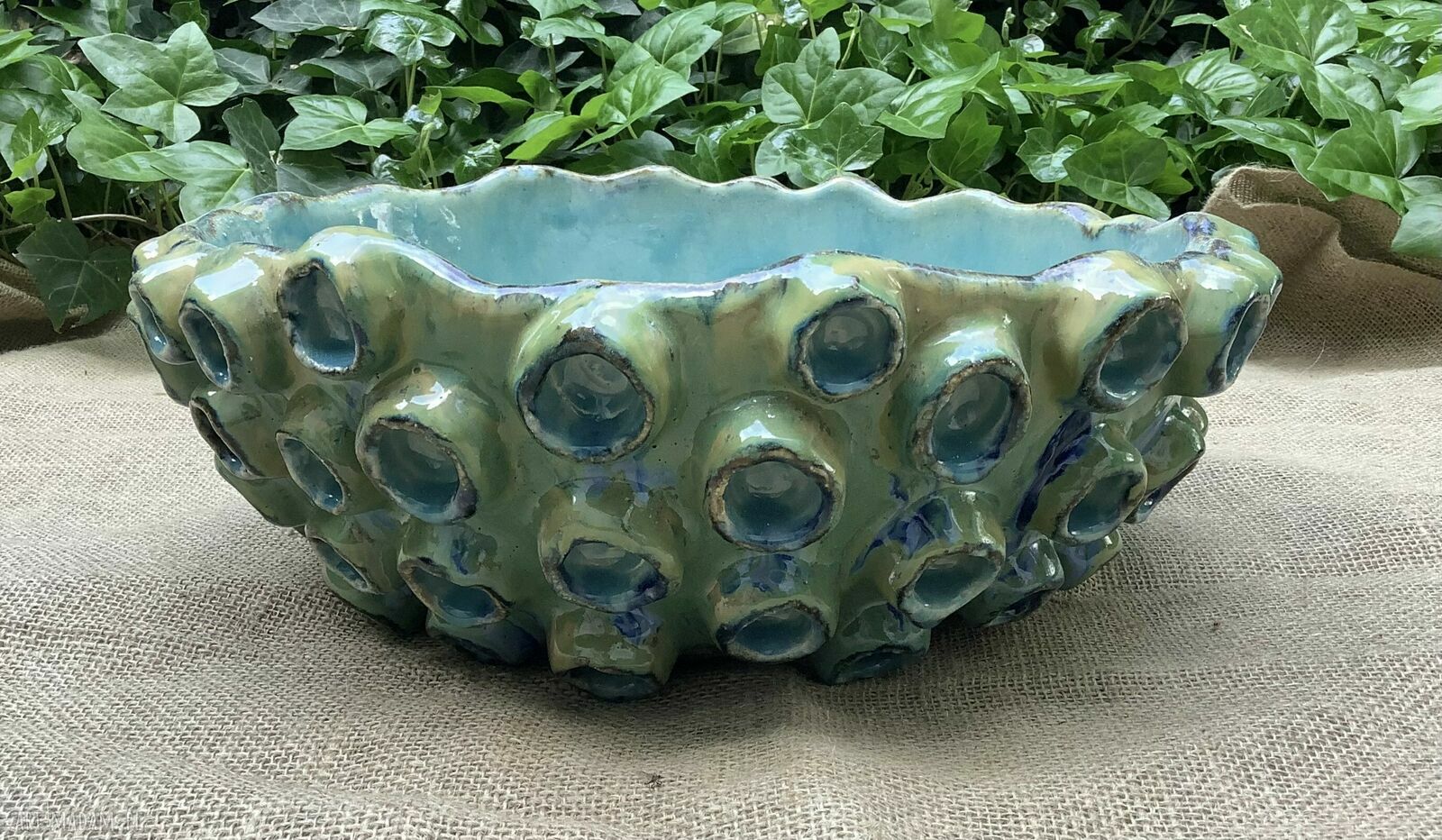 Umywalka ceramiczna Koralowiec - nablatowa, rękodzieło Ceramystiq studio