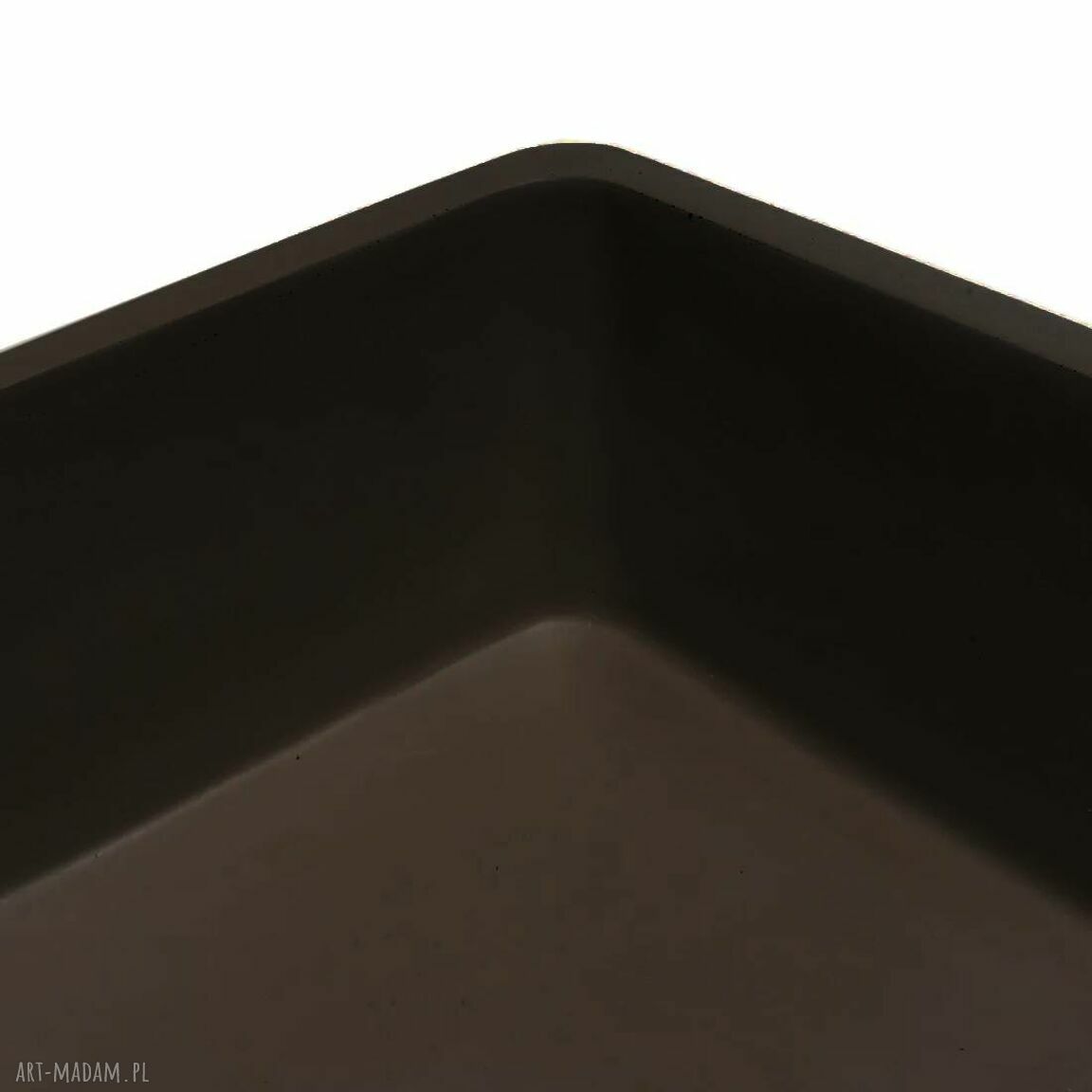 Nowoczesna umywalka nablatowa prostokątna z betonu żywicznego (Art and texture)