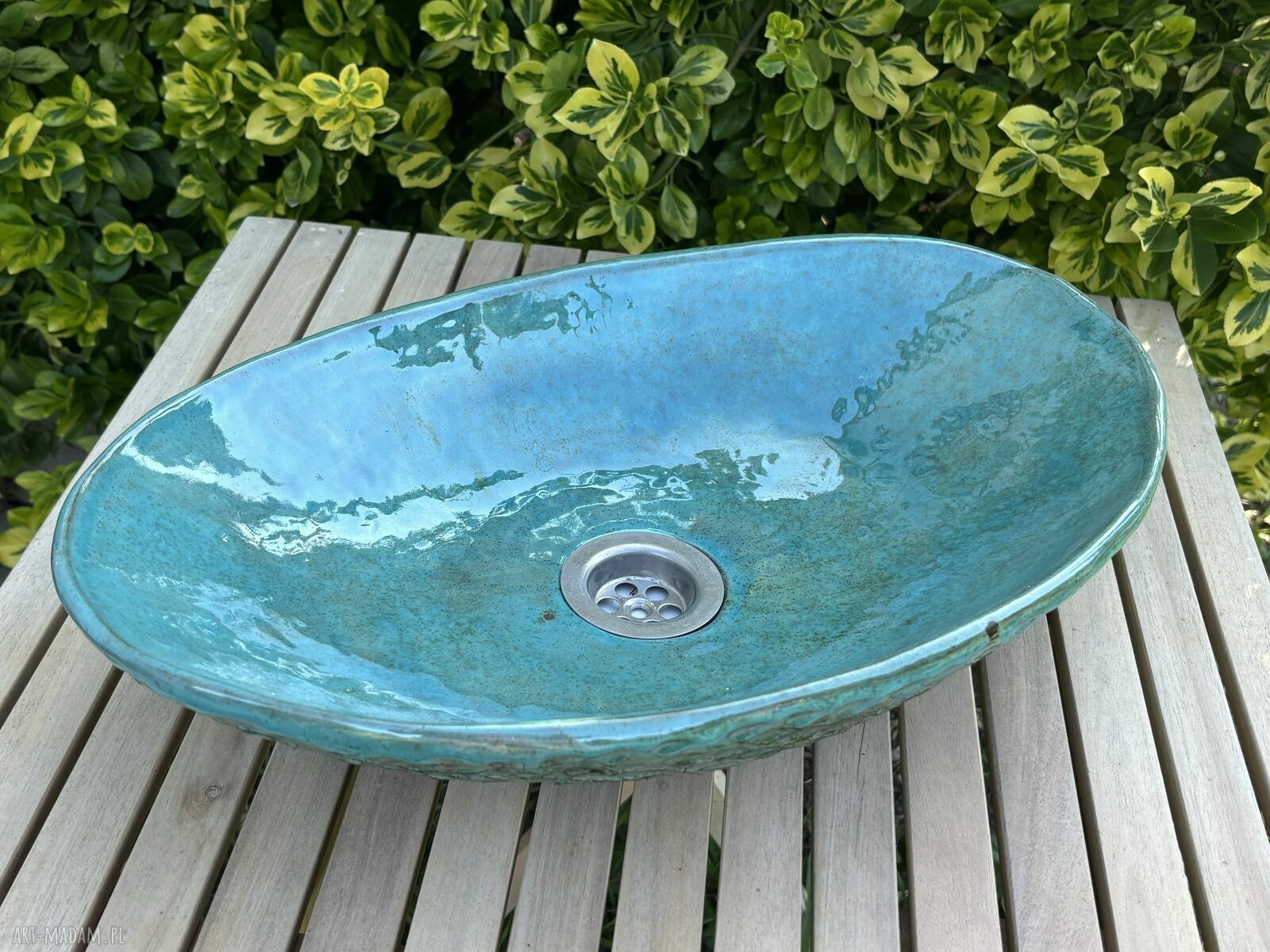 Ręcznie robiona umywalka ceramiczna Rybia Łuska