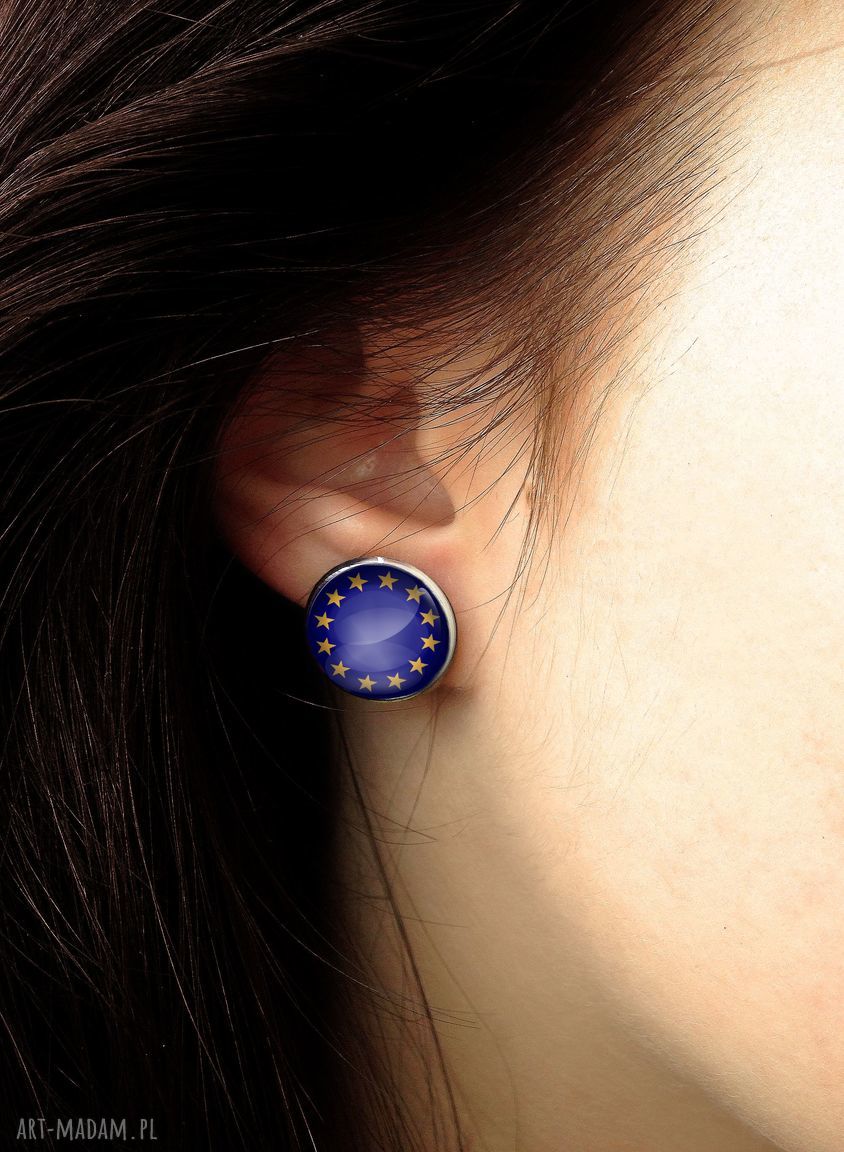 kolczyki: Unia Europejska Kolczyki sztyfty HandMade