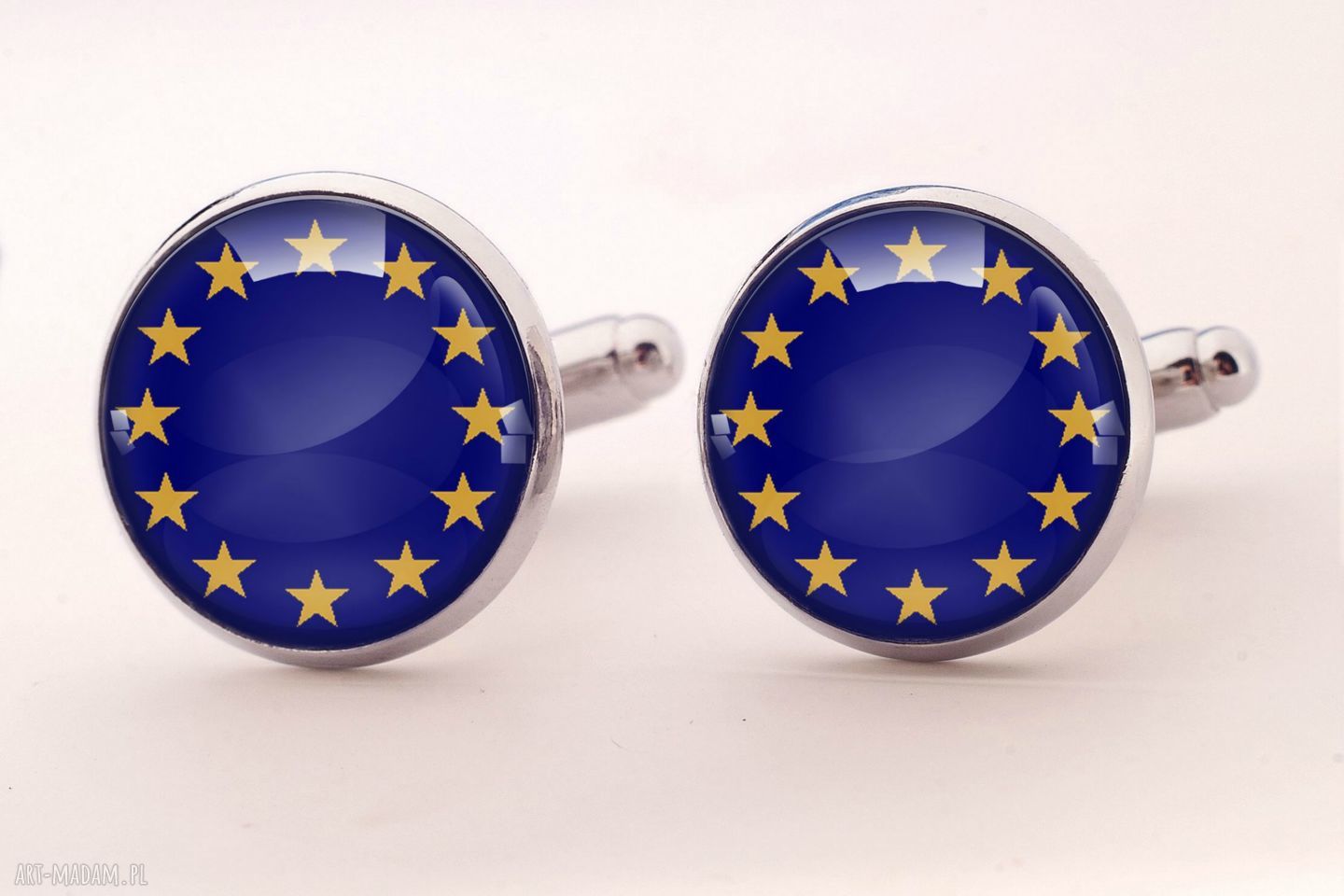 Unia europejska spinki mankietów flaga europa ręcznie robione