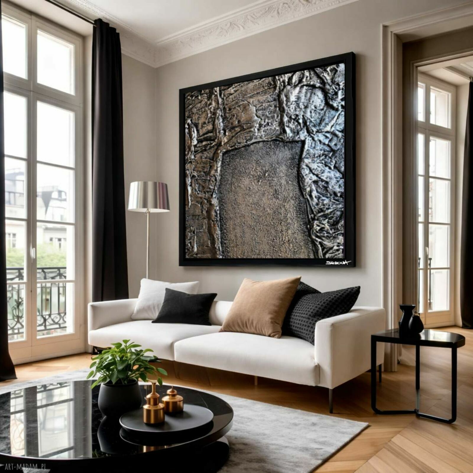 UNIKAT 120x120 cm - obraz strukturalny, którego nie będzie powielany