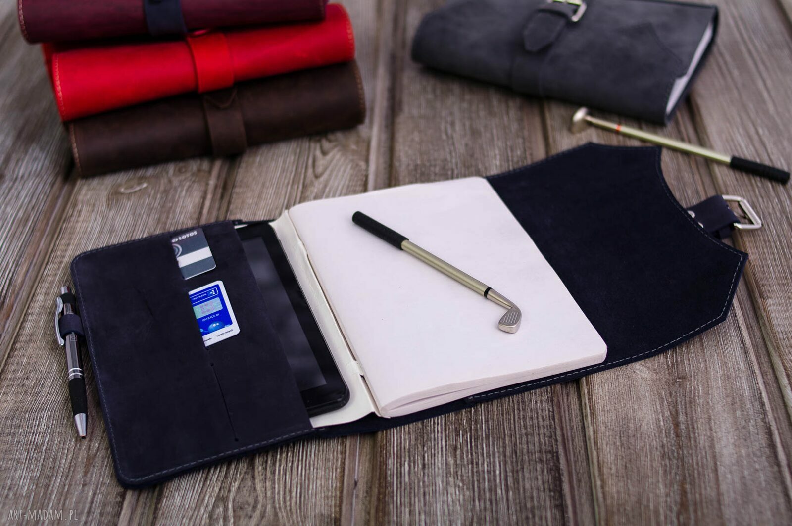 Uniwersalne skórzane ETUI na dziennik, tablet, e-book oraz okładka na notes