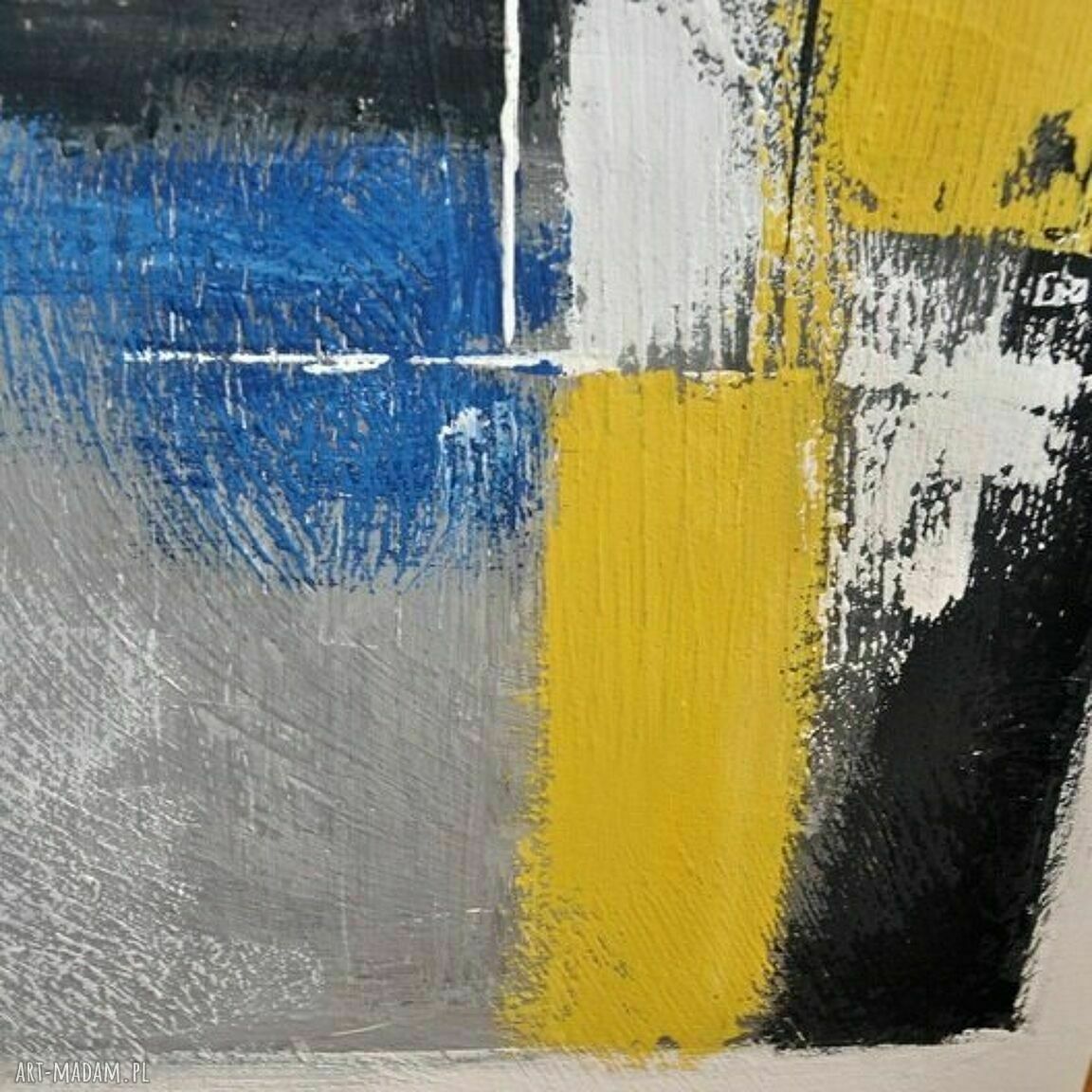 Uno - nowoczesny obraz abstrakcyjny 80 x 120 cm, malowany akrylem na płótnie