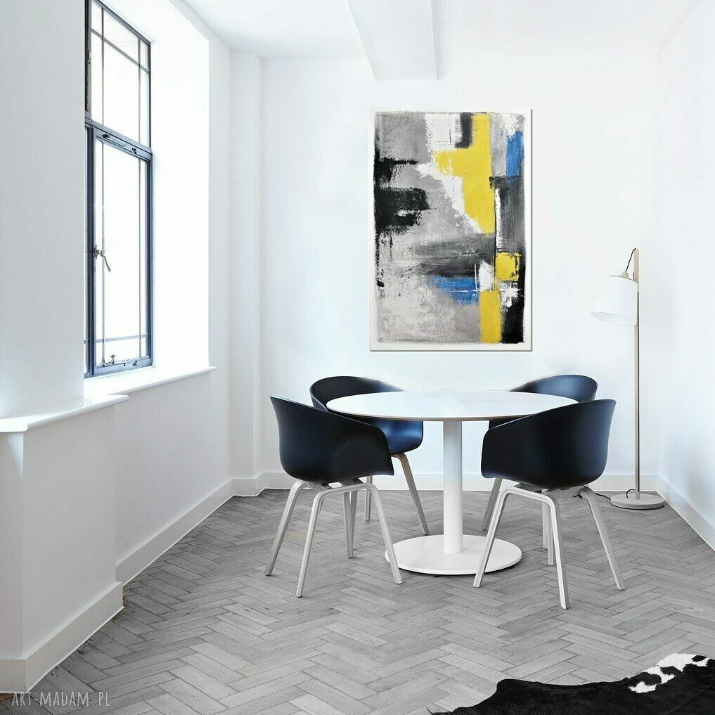Uno - nowoczesny obraz abstrakcyjny 80 x 120 cm, malowany akrylem na płótnie