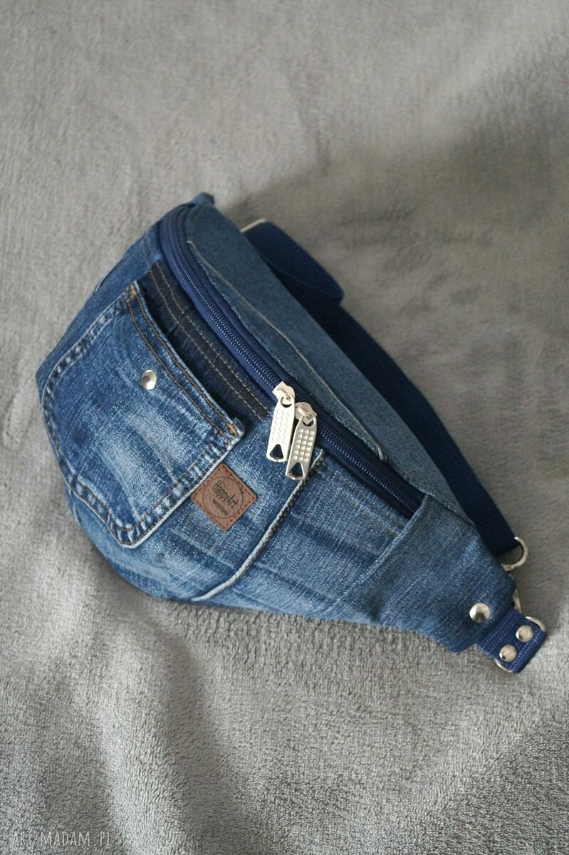 upcyklingowa jeansowa nerka L
