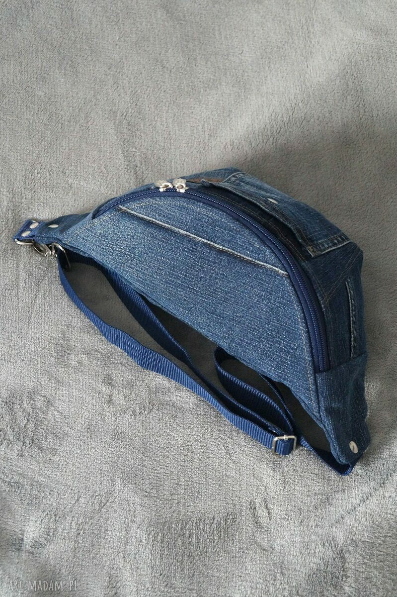 upcyklingowa jeansowa nerka L