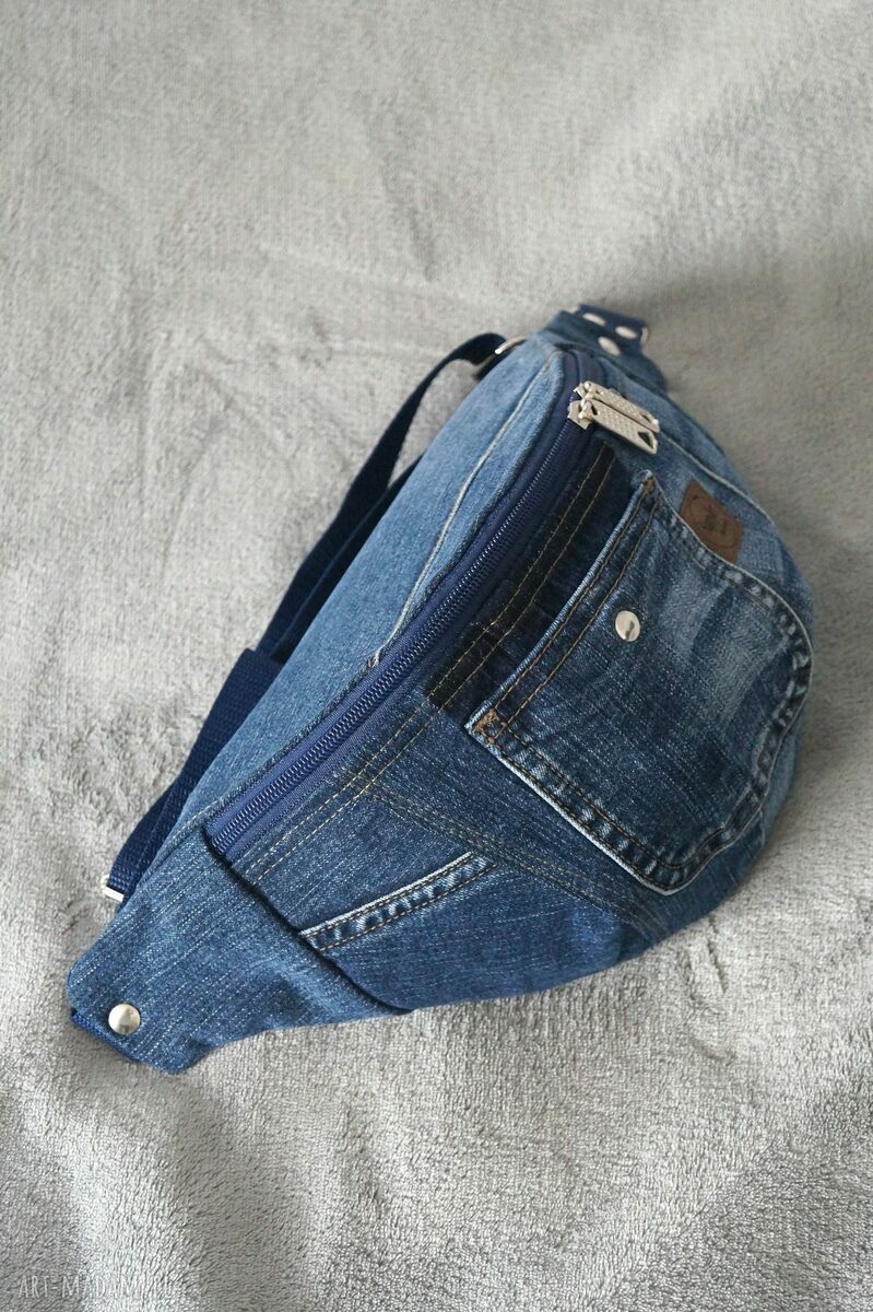 upcyklingowa jeansowa nerka L