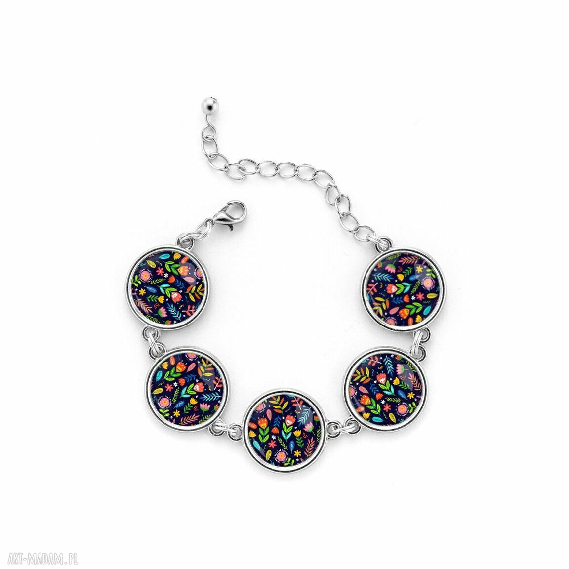 Kwiatowa bransoletka handmade - oryginalny prezent od art-Madam.pl