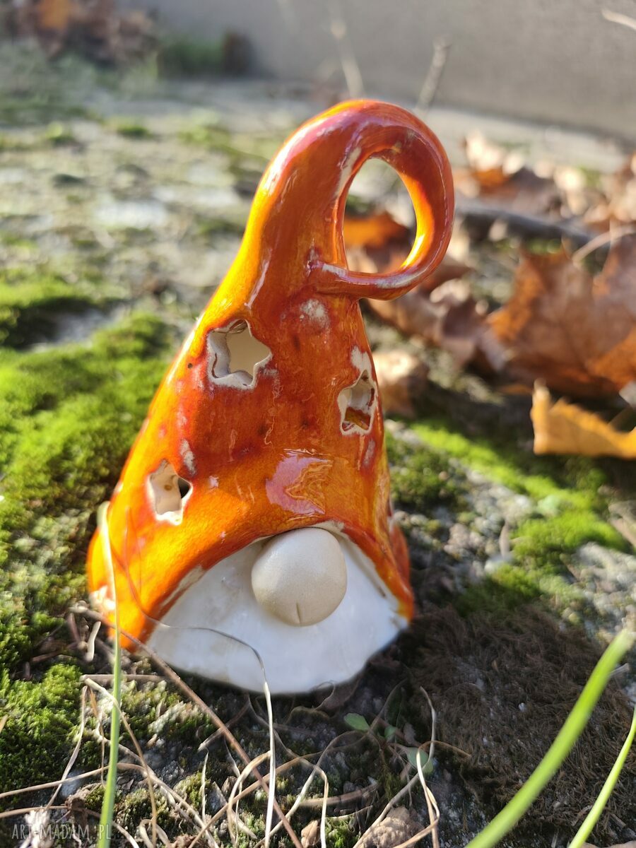 Mikołaj ceramiczny lampion na choinkę - prezent świąteczny