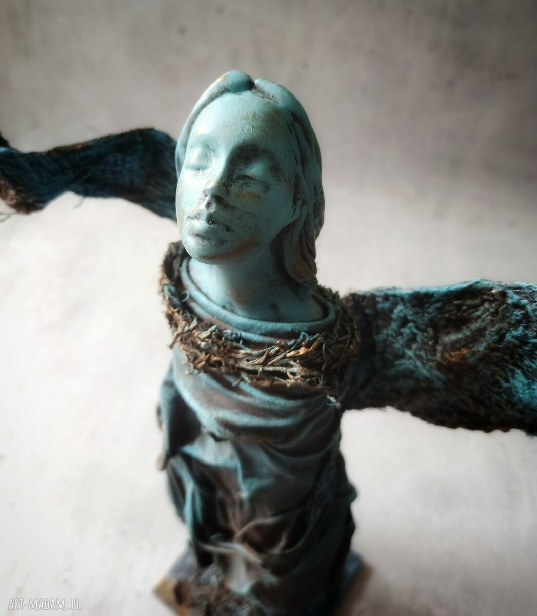 Anioł Dostatku - unikatowa figura talizmanu z Powertex (ok. 45 cm)