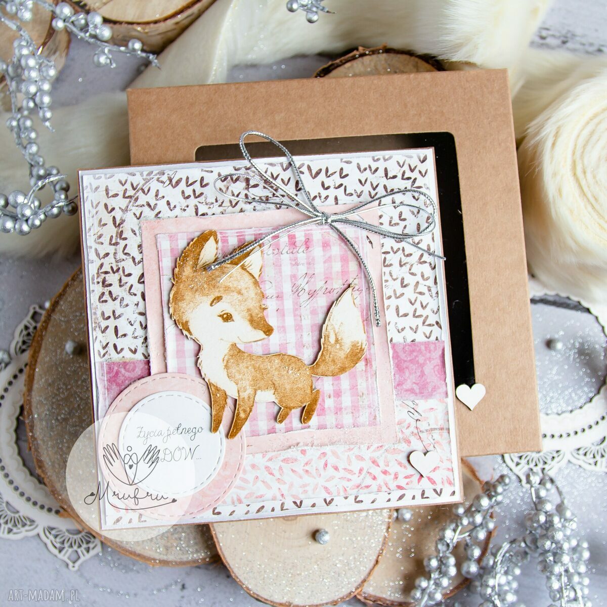 Urocza kartka dla dziecka każdą okazję pudełeczko szybką