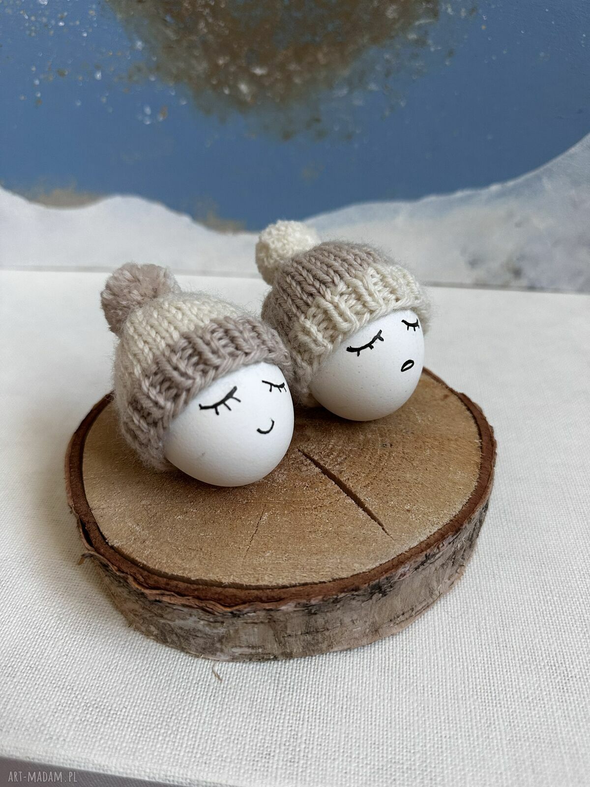 Czapeczki na jajka wielkanocne - zestaw 2 szt.