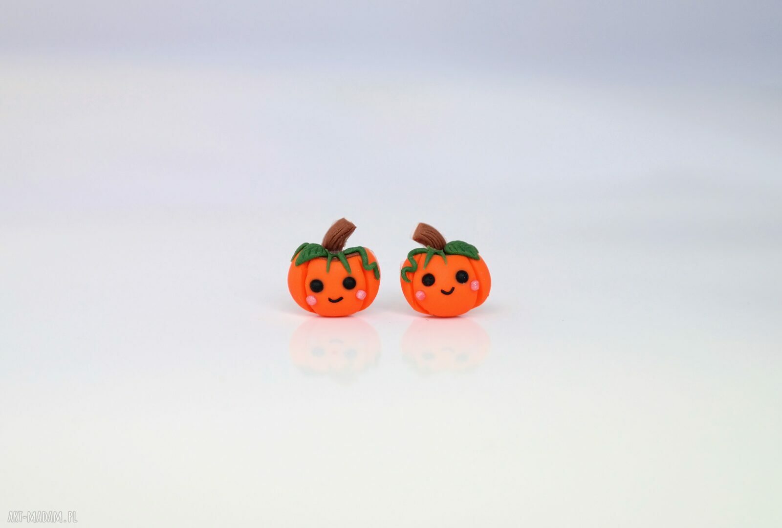 Urocze kolczyki dynie na Halloween - rozmiar 12 mm, stal chirurgiczna